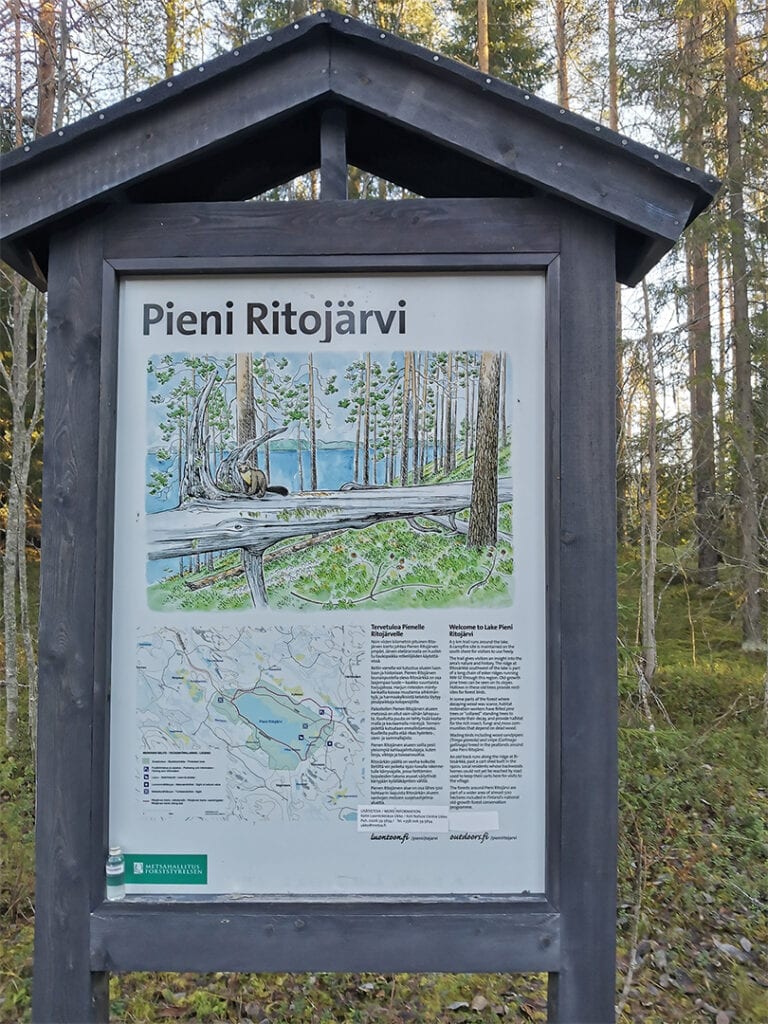 Ritojärvi Lieksa opastetaulu