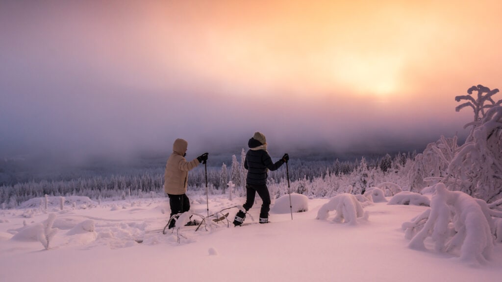 Lumikenkäkävelyä Lieksassa